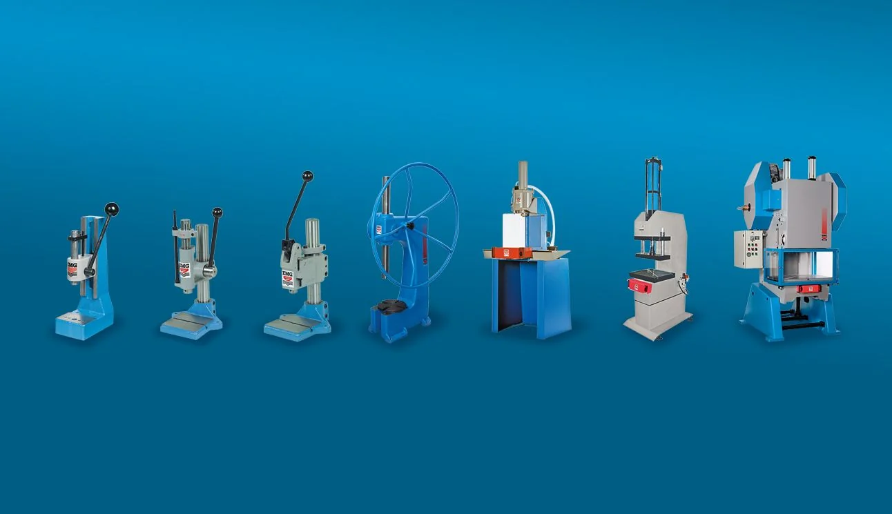 Gamme de presses industrielles manuelles, pneumatiques et mécaniques EMG